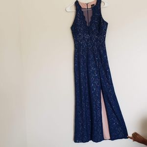 NightWay Navy Long Dress